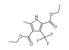 diethyl 3-trifluoromethzyl-5-methyl-pyrrole-2,4-dicarboxylate结构式