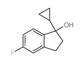 1-Cyclopropyl-5-fluoroindan-1-ol结构式