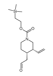 2-(trimethylsilyl)ethyl (3R,4S)-4-(2-oxoethyl)-3-vinylpiperidine-1-carboxylate结构式