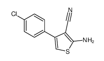 2-amino-4-(4-chlorophenyl)thiophene-3-carbonitrile结构式