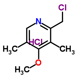 3,5-二甲基-2-氯甲基-4-甲氧基吡啶盐酸盐结构式