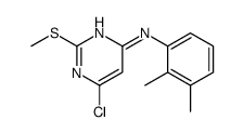 6-chloro-N-(2,3-dimethylphenyl)-2-methylsulfanylpyrimidin-4-amine结构式