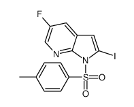 5-Fluoro-2-iodo-1-[(4-methylphenyl)sulfonyl]-1H-pyrrolo[2,3-b]pyr idine结构式