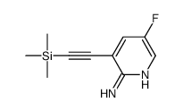 5-氟-3-((三甲基甲硅烷基)乙炔)吡啶-2-胺结构式