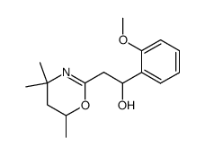 1-(2-methoxyphenyl)-2-(4,4,6-trimethyl-5,6-dihydro-4H-1,3-oxazin-2-yl)ethan-1-ol结构式