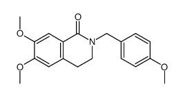 6,7-dimethoxy-2-(4-methoxybenzyl)-3,4-dihydro-2H-isoquinolin-1-one结构式