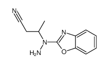3-[amino(1,3-benzoxazol-2-yl)amino]butanenitrile结构式