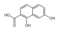 1,7-dihydroxy-2-naphthoic acid结构式
