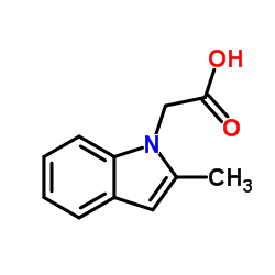(2-甲基-1-吲哚)-乙酸结构式