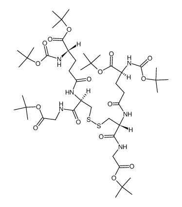 N,N'-(bis(N-(t-butoxycarbonyl)-L-γ-glutamyl)-L-cystinyl)bis(glycine) tetra-t-butyl ester结构式