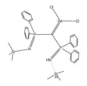 [Me3SiN=PPh2)2C=GeCl2]结构式