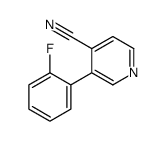 3-(2-fluorophenyl)pyridine-4-carbonitrile结构式