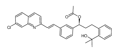 (S)-1-(3-((E)-2-(7-chloroquinolin-2-yl)vinyl)phenyl)-3-(2-(1-hydroxy-1-methylethyl)phenyl)propyl acetate结构式