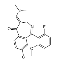 (1E,4E)-8-chloro-4-((dimethylamino)Methylene)-1-(2-fluoro-6-Methoxyphenyl)-3,4-dihydrobenzo[c]azepin-5-one结构式
