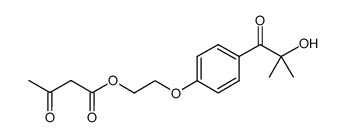 2-(4-(2-hydroxy-2-methylpropanoyl)phenoxy)ethyl 3-oxobutanoate结构式