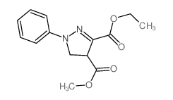 methyl ethyl 1-phenyl-4,5-dihydropyrazole-3,4-dicarboxylate结构式