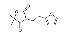 5,5-dimethyl-3-(2-thiophen-2-ylethyl)-1,3-oxazolidine-2,4-dione结构式