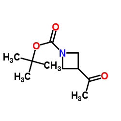 3-乙酰基氮杂环丁烷-1-羧酸叔丁酯结构式