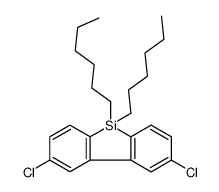 2,8-dichloro-5,5-dihexylbenzo[b][1]benzosilole结构式