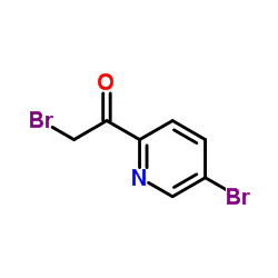 2-溴-1-(5-溴吡啶-2-基)乙酮结构式