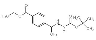 2-(1-(4-(乙氧基羰基)苯基)乙基)肼羧酸叔丁酯结构式