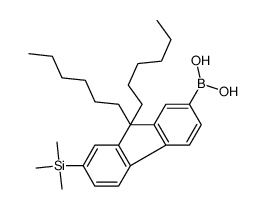 (9,9-dihexyl-7-trimethylsilylfluoren-2-yl)boronic acid结构式