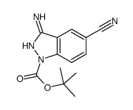 3-氨基-5-氰基-1H-吲唑-1-羧酸叔丁酯结构式