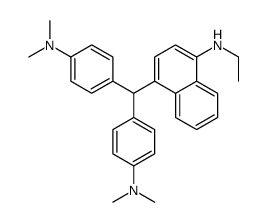 4-[bis[4-(dimethylamino)phenyl]methyl]-N-ethylnaphthalen-1-amine结构式
