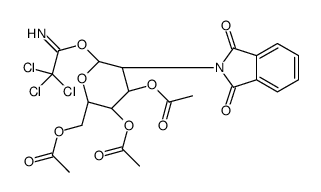 3,4,6-Tri-O-acetyl-2-deoxy-2-phthalimido-beta-D-glucopyranosyl 2,2,2-Trichloroacetimidate结构式