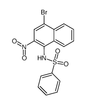 N-(4-bromo-2-nitro-[1]naphthyl)-benzenesulfonamide结构式
