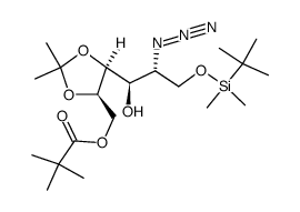 (2R,3R,4R,5R)-2-azido-1-tert-butyldimethylsilanyloxy-4,5-isopropylidenedioxy-6-pivaloyloxy-3-hexanol结构式