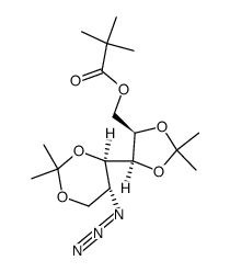 (2R,3R,4R,5R)-2-azido-1,3:4,5-di(isopropylidenedioxy)-6-pivaloyloxyhexane结构式
