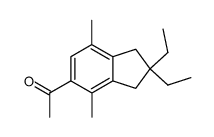 1-(2,2-diethyl-4,7-dimethyl-indan-5-yl)-ethanone结构式