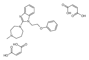 (E)-but-2-enedioic acid,2-(4-methyl-1,4-diazepan-1-yl)-1-(2-phenoxyethyl)benzimidazole结构式