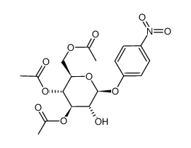 4-nitrophenyl 3,4,6-tri-O-acetyl-β-D-glucopyranoside结构式