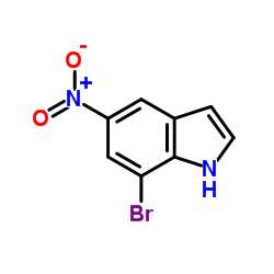 7-溴-5-硝基-1H-吲哚结构式