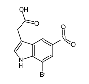 2-(7-bromo-5-nitro-1H-indol-3-yl)acetic acid结构式