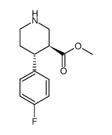 methyl (3S,4R)-4-(4-fluorophenyl)piperidine-3-carboxylate结构式