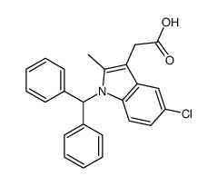2-(1-benzhydryl-5-chloro-2-methylindol-3-yl)acetic acid结构式