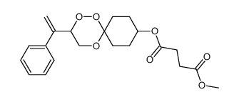 succinic acid methyl ester 3-(1-phenylvinyl)-1,2,5-trioxaspiro[5.5]undec-9-yl ester结构式