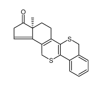 1,6-dithiabenz(3,4)estra-3,5(10),8,14-tetraen-17-one结构式