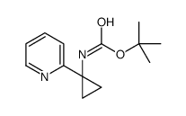 [1-(2-吡啶)环丙基]氨基甲酸1,1-二甲基乙酯结构式