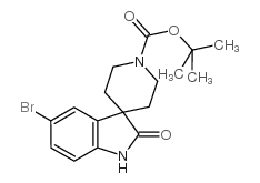1-Boc-5-溴-1,2-二氢-2-氧代-螺[3H-吲哚-3,4-哌啶]结构式