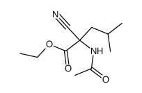 2-acetylamino-2-cyano-4-methyl-valeric acid ethyl ester结构式