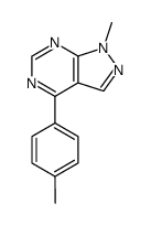 1-methyl-4-(p-methylphenyl)pyrazolo(3,4-d)pyrimidine结构式