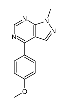 1-methyl-4-(p-anisyl)pyrazolo(3,4-d)pyrimidine结构式