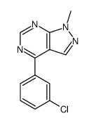 1-methyl-4-(m-chlorophenyl)pyrazolo(3,4-d)pyrimidine结构式