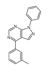 1-phenyl-4-(m-tolyl)pyrazolo(3,4-d)pyrimidine结构式
