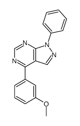 1-phenyl-4-(m-anisyl)pyrazolo(3,4-d)pyrimidine结构式