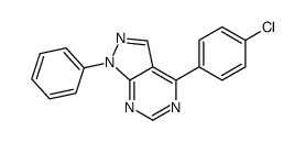 4-(4-chlorophenyl)-1-phenylpyrazolo[3,4-d]pyrimidine结构式
